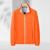 Corta-vento de Camada Única com Gola Alta Três Provas e Logo Personalizado, Jaqueta à Prova de Vento e Impermeável, Roupa de Trabalho, Corta-vento Feito Sob Medida