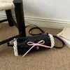 Nuevo Bolso de Hombro de Lunares con Lazo, Moda Coreana Simple Versátil, Bolso para Padres e Hijos, Bolso Cruzado de Diseño de Nicho