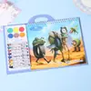 Labubu 3D Pequeño Artista Set de Acuarelas Crayones de Astronauta Pintura a la Acuarela Libro de Graffiti Educativo Pintura Libro para Colorear