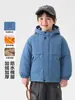 Casaco de algodão Youou para meninos, blusa de inverno para bebê, forrado com fleece e espessado, jaqueta infantil à prova d'água nova para crianças maiores, roupa de inverno moderna