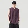 Algodón con Tecnología de Enfriamiento 2026 Nuevo Chaleco de Verano para Hombre en Negro, Blanco, Morado, Café Qi Lin