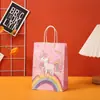 Bolsa de Regalo de Papel Kraft de Unicornio Amazon Caja de Favores para Fiesta Infantil de Vacaciones Almacenamiento Material de Papel Ecológico