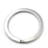 Chaveiro de Aço Inoxidável 304 Argola Plana Polida Argola Plana Ferragens para Chaveiro Acessórios para Joias DIY Atacado