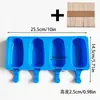 Molde de Sorvete de Silicone de Venda Quente com 4 Peças Picolé Oval DIY Mold de Silicone de Grau Alimentício para Assar Molde de Sorvete