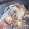 Botella de los Deseos Cápsula del Tiempo, Carta de Amor para la Cápsula del Tiempo, Carta de Confesión, Papel para Botella de Estrellas, Botella de Vidrio de Aspecto Elegante, Regalo para el Día de San Valentín Chino