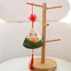 Almofada de Zongzi do Festival do Barco-Dragão Desenho Animado, Pingente de Pelúcia de Zongzi da Saúde do Festival do Barco-Dragão, Decoração de Chaveiro para Bolsa de Meninas