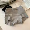 Cuecas Boxer de Algodão Puro sem Costura que Cobrem o Quadril 7A Virilha Antibacteriana Cintura Média-Alta Boxer Feminina para Mulheres