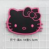 Decoración de goma suave de gato kt negro diy funda para teléfono móvil accesorios para horquilla estrella de cinco puntas letra zapatos flor de zapato paquete de material