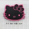 Decoración de goma suave de gato kt negro diy funda para teléfono móvil accesorios para horquilla estrella de cinco puntas letra zapatos flor de zapato paquete de material