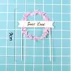 Adornos Decorativos para Pastel de Cumpleaños de Ciervo Sika, Bebé, Corazón, Flor, Ciervo, Inserto Decorativo para Pastel, Suministros para Vestir en Fiestas de Horneado