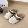 Pantuflas de Suela Gruesa Tejidas de Punta Cerrada con Corte Parcial Estilo Birkenstock de Gama Alta para Uso en Exteriores, Nuevo Estilo de Verano para Mujer, Pantuflas Frescas Estilo Vacaciones
