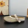 Mules de Malla Tejida Hueca para Mujer 2026 Tendencia Primavera/Verano Súper Populares Estilo Romano Retro Zapatos Medios Adelgazantes
