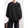 Sudadera americana retro tie-dye para hombre de primavera y otoño, nuevo estilo 2026, cuello redondo, corte holgado, sudadera casual de pullover, ropa de hombre de moda