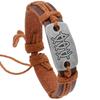 Pulsera de Cuero Tejida a Mano Personalizada de Joyería Pequeña Creativa Simple para Hombres y Mujeres Ajustable Extraíble Multicolor Joyería