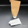 Bolsa de Papel Kraft Blanco Perforada con Anillo de Hierro y Boquilla de 30ml 50ml para Cosméticos, Protector Solar con Tapa Flip-Top, Corrector, Esencia