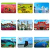 Imanes de Refrigerador de Vidrio para Atracción Turística Cultural de Panjin: Fotos Reales de Río, Campo y Monumentos de la Ciudad, Decoraciones Magnéticas de Vidrio