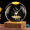Adornos creativos, bola de cristal de astronauta de cielo estrellado, tallado interior luminoso 3D, luz nocturna, regalo de cumpleaños, collar artesanal