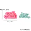Molde de Silicone para Assar Bolo Letras Maiúsculas e Minúsculas em Inglês Cartão de Chocolate Feliz Aniversário Decoração de Bolo