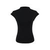 172-2025 Nuevo Estilo Estilo Deseo Puro Versátil Casual Top de Cuello Alto para Mujer Delgado Sexy Adelgazante Camiseta de Manga Corta