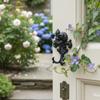 Gancho para Manija de Puerta de Hierro Fundido Nórdico con Punta de Lanza Decoración de Pared Gancho de Hierro para Abrigos Jardín Patio Decoración Interior Colgante