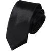 Corbata estrecha de satén para hombre, estilo coreano, de 5 cm, para estudiantes, de tendencia lisa, venta al por mayor