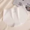 Ropa Interior Deportiva Sin Costuras para Mujer 7A Algodón de Morera en la Entrepierna No Pellizca Cintura Media Pantalones Cortos Deportivos Triángulo para Mujer