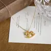 Popular en Xiaohongshu Colgante Caballo de Troya Hielo Triturado Cadena para Clavícula Lujo Ligero Exquisito Collar de Plata de Ley S925 para Mujeres Nicho de Gama Alta