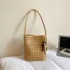 Bolsa de Playa Calada de Verano Nueva 2026, Bolso de Hombro Estilo Cesta para Viajes, Bolso de Mano para Vacaciones en la Costa, Bolso de Hombro