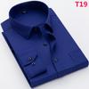 Camisas masculinas de meia-idade para primavera papai folgadas fabricantes em nome da camisa de manga comprida listrada para homens de meia-idade atacado
