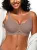 Base líquida lingerie invisível para mulheres com seios pequenos, push-up, anti-queda, bojo fino de látex, sutiã sem costas, sem costura para o verão