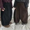 Produtos Infantis Jiaye Outono Novo Calça Patchwork de Veludo Cotelê de Algodão Infantil Unissex Bebê Floresta Retrô Calça de Perna Larga