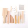 Herramientas de Cerámica Set de Escultura en Arcilla de 10 Piezas Tabla de Arcilla Kit de Arcilla Multifuncional Cuchillo de Tallado para Cerámica DIY Infantil