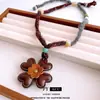 Collar de Cadena Trenzada Cruzada de Resina Cadena para Suéter Elegante de Alta Gama Otoño e Invierno Collar con Diseño Personalizado Retro para Mujer
