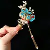 Pente de Cabelo em Forma de Caqui, Grampo de Cabelo, Acessório de Cabelo Tradicional Chinês, Ornamento de Cabelo com Borla Estilo Antigo, Grampo de Cabelo Feminino, Palito de Cabelo, Grampo de Cabelo