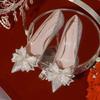 Zapatos de Boda Color Champaña Estilo Francés para Mujer, Zapatos de Novia Otoño e Invierno, Nuevo Modelo 2025, Versátiles para Boda y Compromiso, Tacones Altos