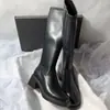 Botas Retro de Tacón Grueso para Mujer, Botas por Encima de la Rodilla, Otoño e Invierno 2025 Nuevas Botas de Caña Alta con Cremallera Lateral para un Look Adelgazante