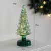 Árbol de Navidad de Cristal de Escritorio Luminoso Adornos Ins Decoración Atmósfera Festiva Fiesta Ventana Regalos de Navidad