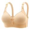 Novo Sutiã Sexy de Renda com Flor na Face Sem Aro Quatro Fileiras Três Colchetes Copo de Esponja Mãe Tamanho Grande Roupa Íntima Feminina