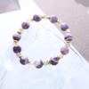 Pulsera Nueva de Citrino Natural Lavanda Estilo Coreano Diseño Nicho Pulsera de Cuentas Regalo para Novia
