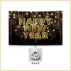 Tecido de Fundo de Ano Novo Personalização Decoração de Festa de Festival Arranjo Exclusivo de Comércio Exterior da Amazon Banner Fonte de Fábrica