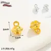 Estilo Chino Antiguo Chapado en Oro Aleación de Oro de 18K Goteo de Aceite Colgante Geométrico Cuentas Espaciadoras de Plata Material de Accesorios DIY