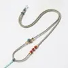 Cordón para Colgante Tejido a Mano con Cordón Trenzado Ajustable de Cuatro Hilos para Collares de Jade y Ámbar DIY