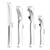 Cuchillo, Tenedor, Cuchara, Cucharilla de Té de Acero Inoxidable 304, Cuchara para Postre Doméstica, Vajilla de Estilo Occidental para Hotel, Cuchara para Sopa de Alta Calidad