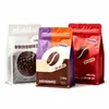 Bolsas personalizadas para envasado de alimentos, bolsas autosellables de papel de aluminio para café y té, bolsas sellables de ocho lados auto-portantes para snacks