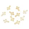 Pendientes colgantes pequeños con forma de cruz hueca de acero inoxidable, color dorado y acero, para pulseras, accesorios decorativos de joyería DIY, venta al por mayor