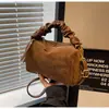 Bolso Cuadrado Pequeño de Ante Melard 2024 Moderno Versátil Bolso Almohada Gran Capacidad Bolso de Hombro Cruzado para Viajar