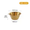 Acero Inoxidable 304 Borde Plano Taza para Dips Chapada en Oro Redonda Ensalada Taza para Salsa Occidental Steak Plato para Snacks Plato Lateral para Condimentos