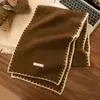 Bufanda de Punto de Lana de Alta Gama para Mujer Invierno 2025 Nuevo Estilo Coreano Versátil Engrosada Cálida Bufanda