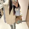 Jaqueta de Algodão Versátil Tendência Outono/Inverno 2025 para Mulheres, Casual Solta Versátil Estilo Coreano Nicho Preguiçoso Gola Alta Colete Tendência