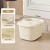 2025 Tina Nueva para Pies Móvil Hogareña Barril Alto Profundo Hasta la Pantorrilla Cuenca para Baño de Pies de Salud con Tapa Cubo para Lavado de Pies con Fumigación